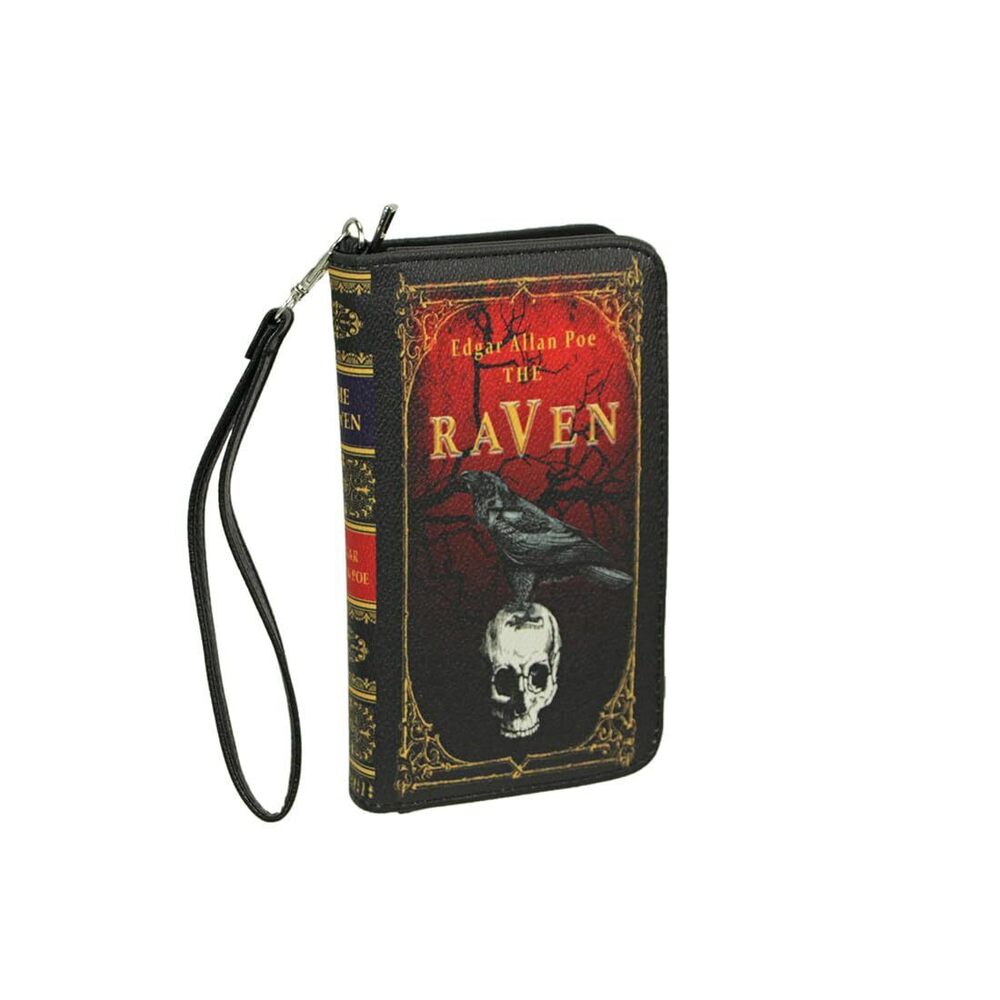 8186 The Raven Book-Style Wallet with ID Holder Snap Closure